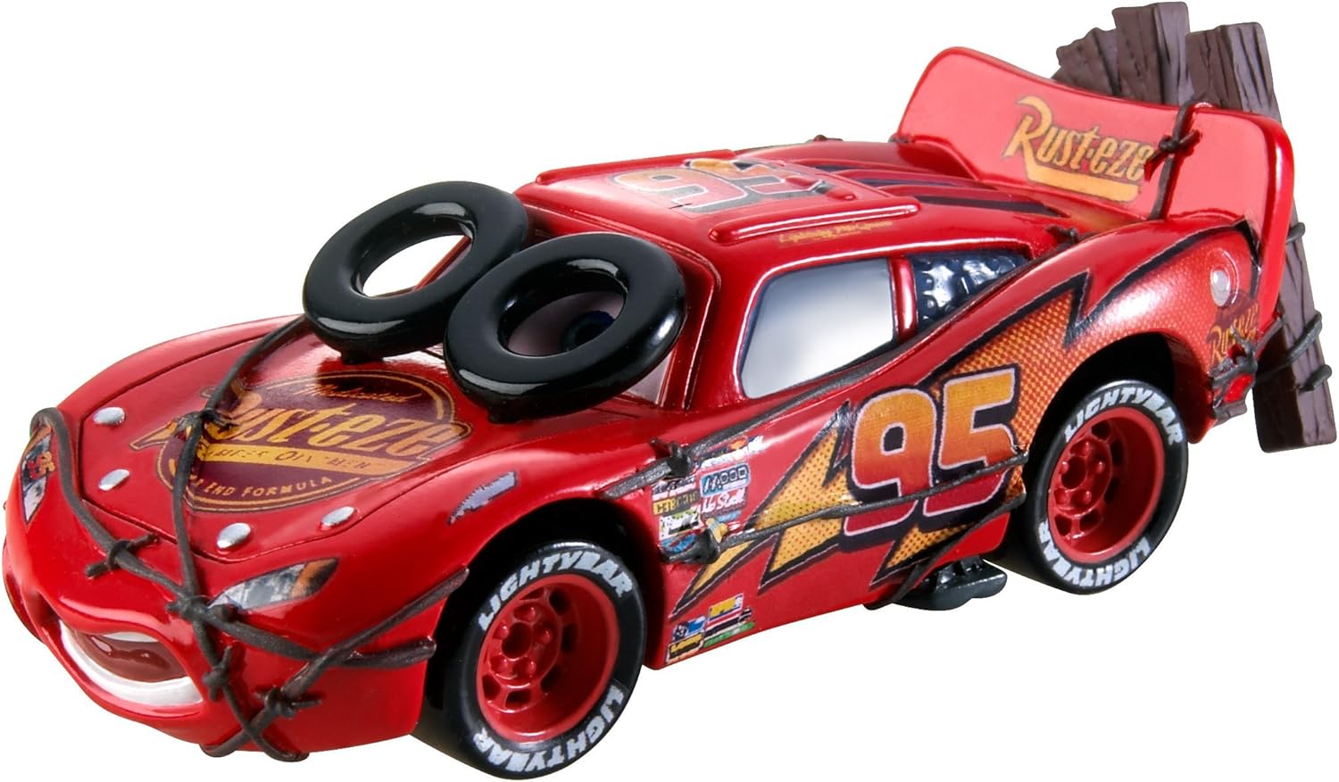 Disney Cars Daredevil McQueen Vehicle by Mattel, Medium - Image 5