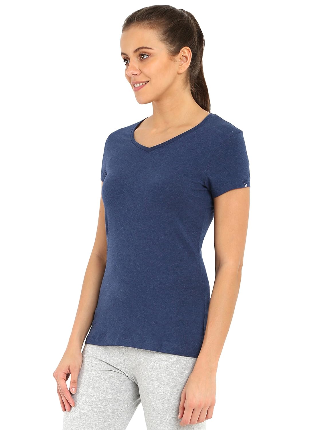 jockey women's cotton v-neck tee