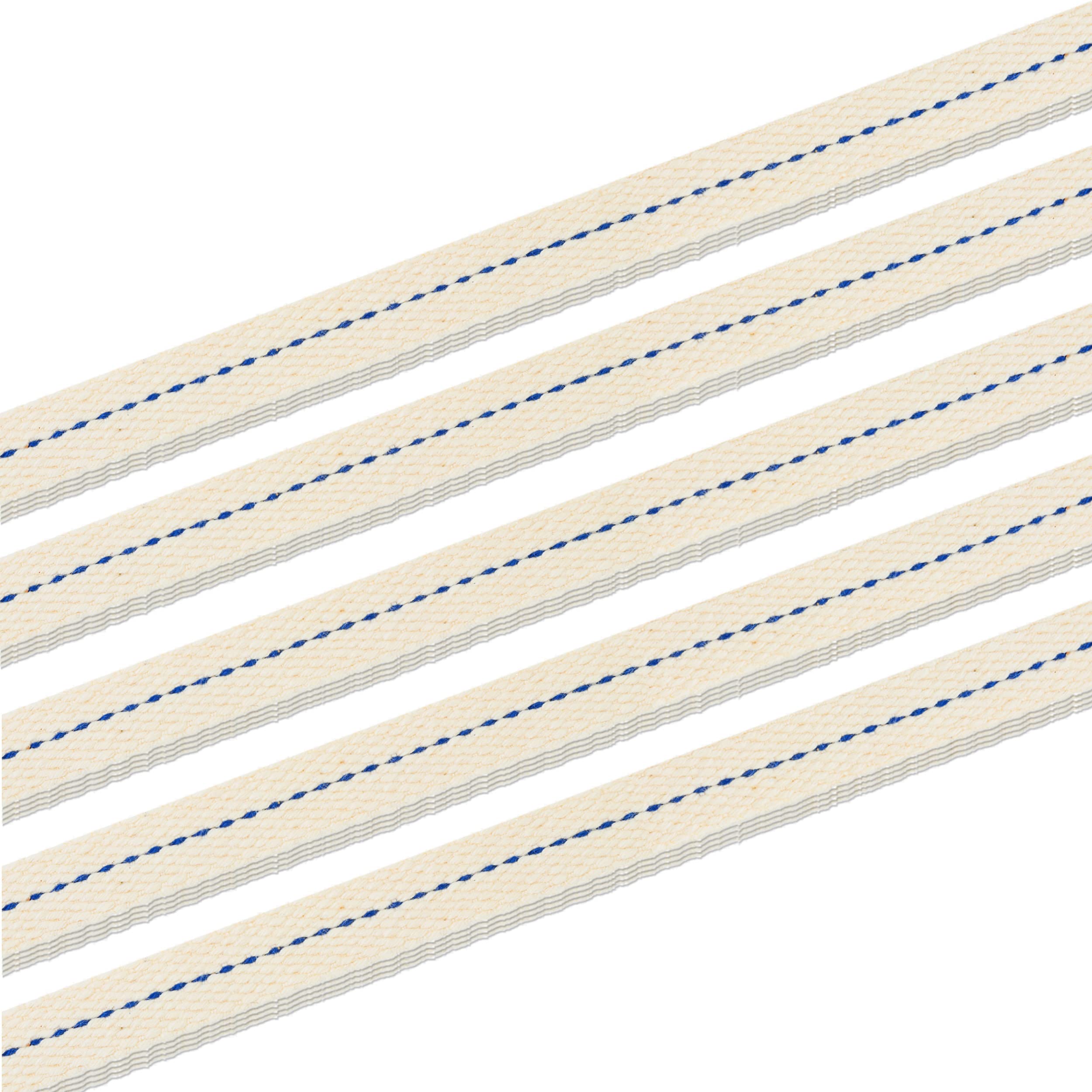 20 X 12cm 100% Natural Cotton Lamp Wick 10mm Flat Strand Wick for Oil Burner Oil Lamp with Cleaned Petroleum