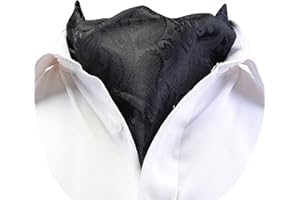 GUSLESON Men's Cravat Self Tie Paisley Jacquard Woven Floral Luxury Ascot