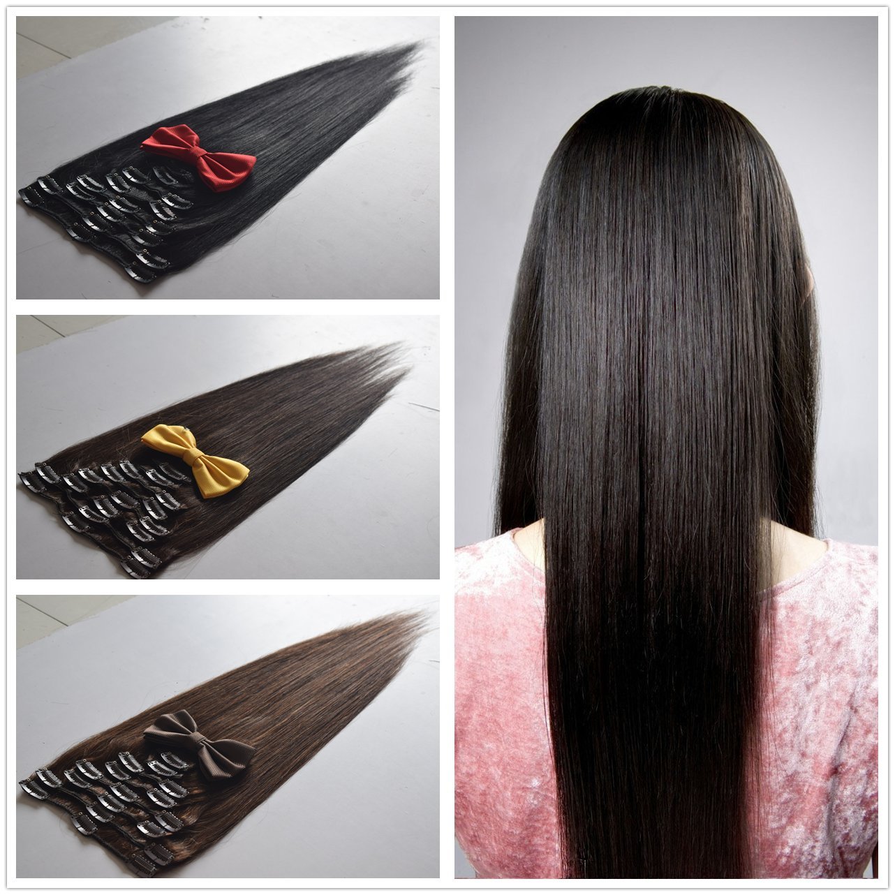 Waist Length Hair 16 65g 4 Medium Brown 16 Remy Human Hair