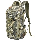 HUNTPAL Hunting Backpack, Waterproof Camo Hunting Daypack with Storage Pockets, Long-Lasting Bag for Rifle Shotgun Bow Gun (Small)