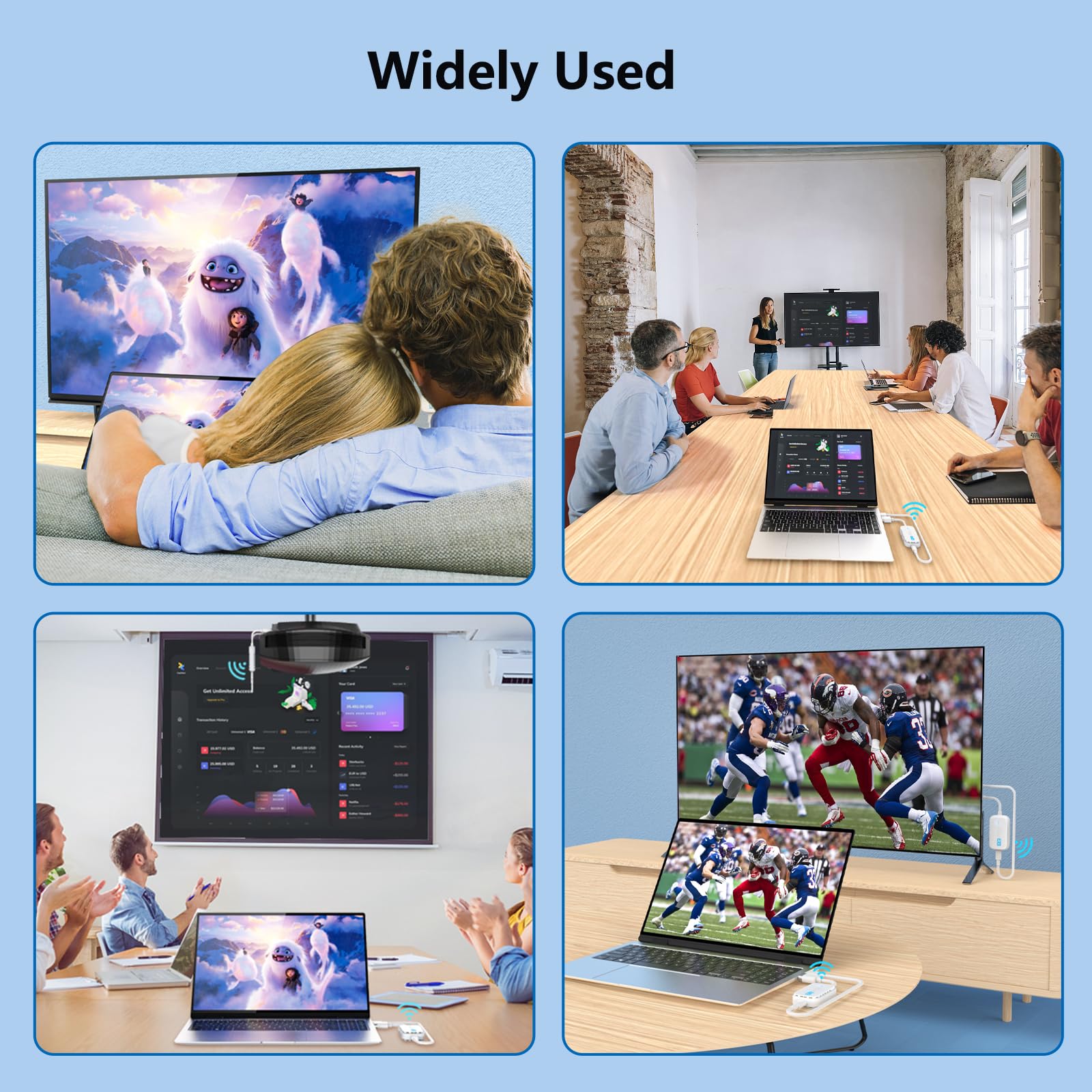 DXchip Wireless HDMI Transmitter and Receiver, 98Ft/30M Wireless HDMI Extender Kit 1080P@60Hz Display Adapter for Casting Video and Audio to TV/Projector/Monitor from PC Laptop or Camera