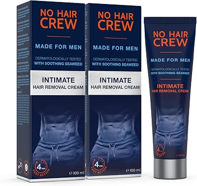 NO HAIR CREW Intimate Hair Removal Cream for Men 2 x 100ml