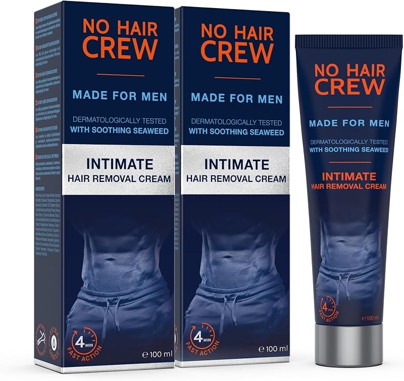NO HAIR CREW Intimate Hair Removal Cream for Men 2 x 100ml