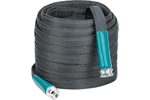 LINEX Garden Hose 50ft Flexible Water Hose, Heavy Duty, Lightweight and Kink-Free Garden Hoses with Aluminum Fittings