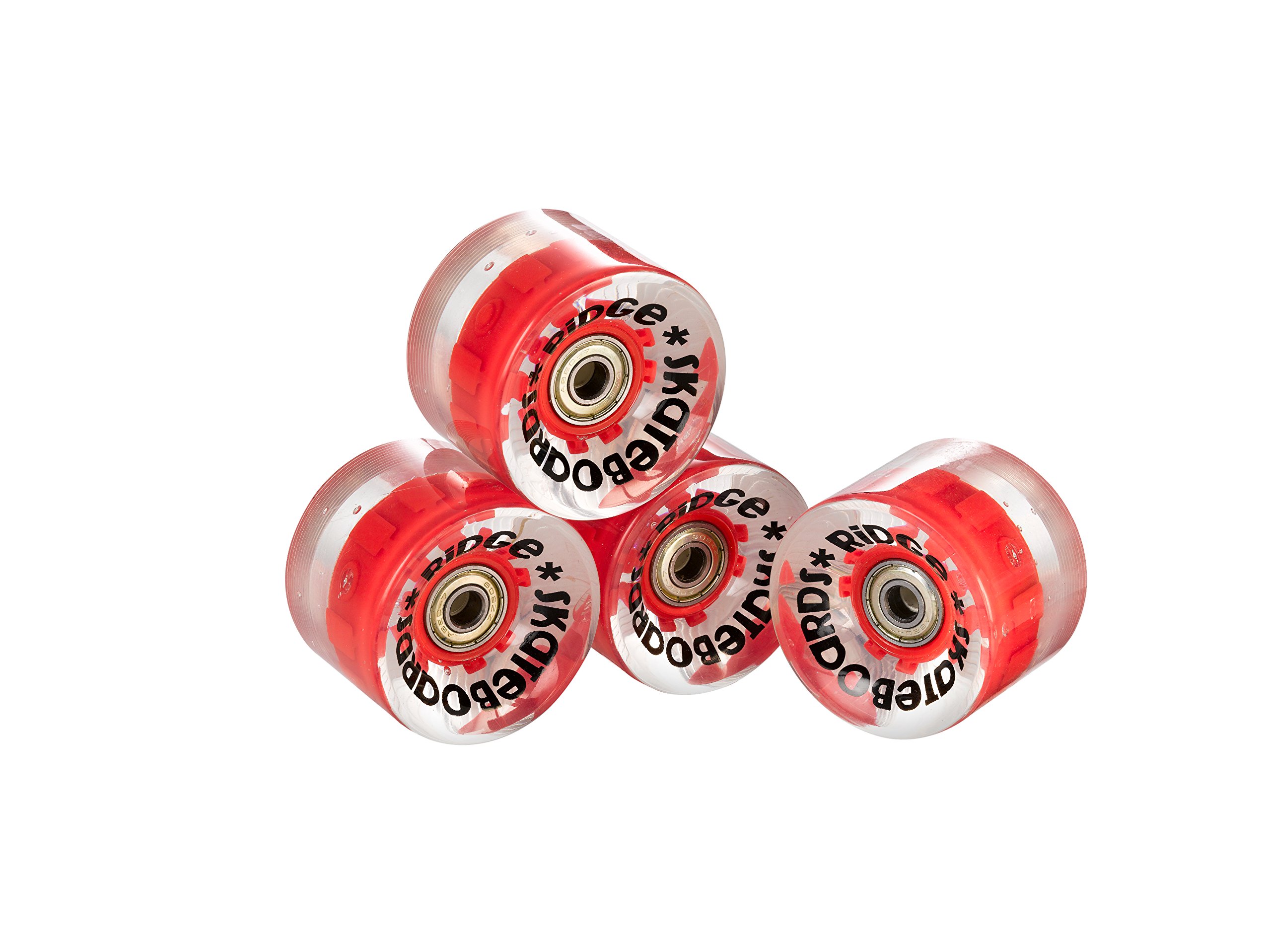 Ridge Skateboards LED Cruiser Skateboard Wheels,LED Red,Standard,R-BLAZE-LED