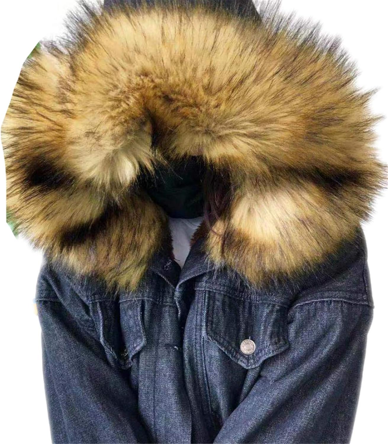 short coats with big fur hoods