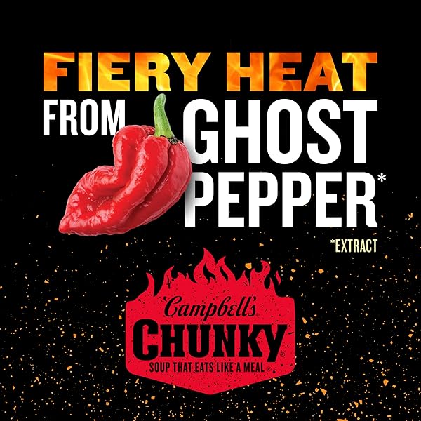 CAMPBELL’S CHUNKY GHOST PEPPER CHICKEN NOODLE SOUP, 18.6 OZ CAN