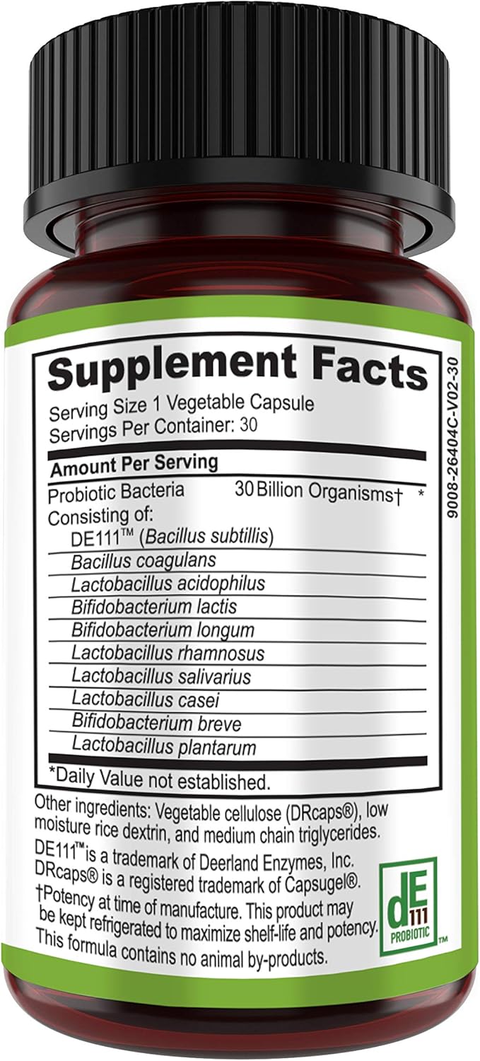 Ascendant Nutrition 30 Billion CFU Probiotic for Women and Men – Multi-Strain Spore Forming - Bacillus Subtilis, Lactobacillus Acidophilus, Bacillus Coagulans - Ultimate Digestive Health – 30 Capsules: Health & Personal Care