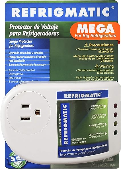 Amazon Com Refrigmatic Mega Electronic Surge Protector For Big Refrigerators 27 Cu Ft Or More Electronics