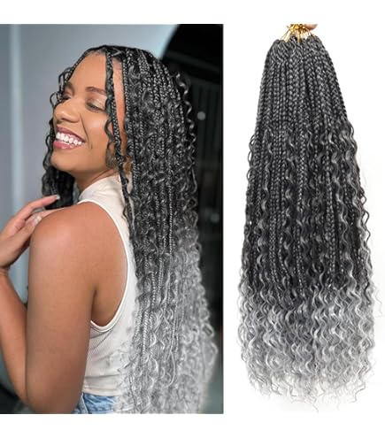 Amazon.com : LIYATE 24 Inch Grey Crochet Hair for Women 7 Packs