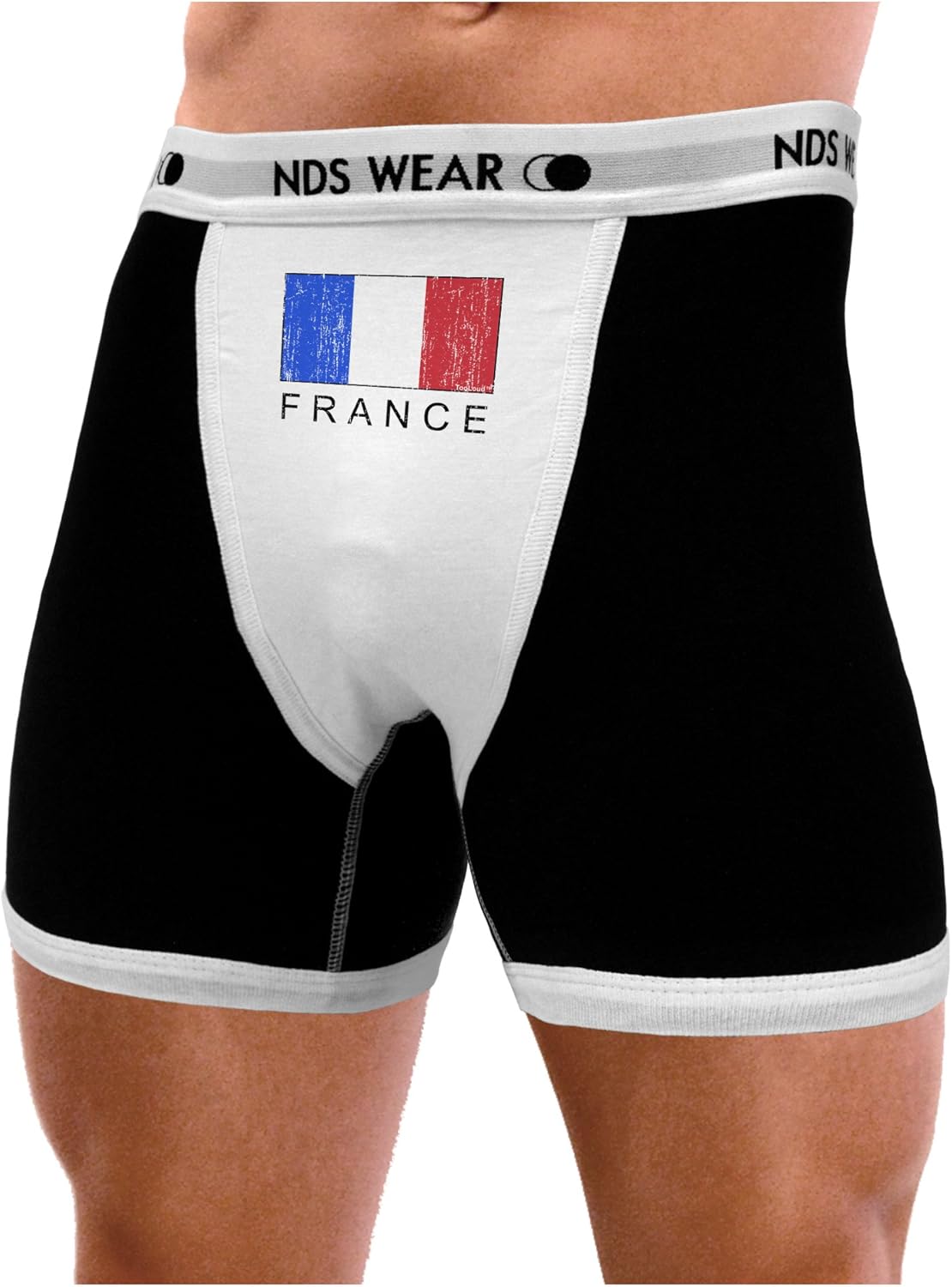 NDS Wear TooLoud French Flag France Text Distressed Mens