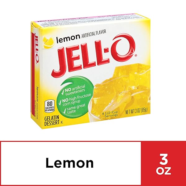 JELL-O LEMON GELATIN MIX (3 OZ BOX)