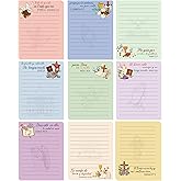 9 Pack Spanish Bible Verse Sticky Notes Set, 450 Sheets Christian Self-Stick Notepads with Inspirational Scripture Designs in Español, Faith Gifts for Church Women or Believers