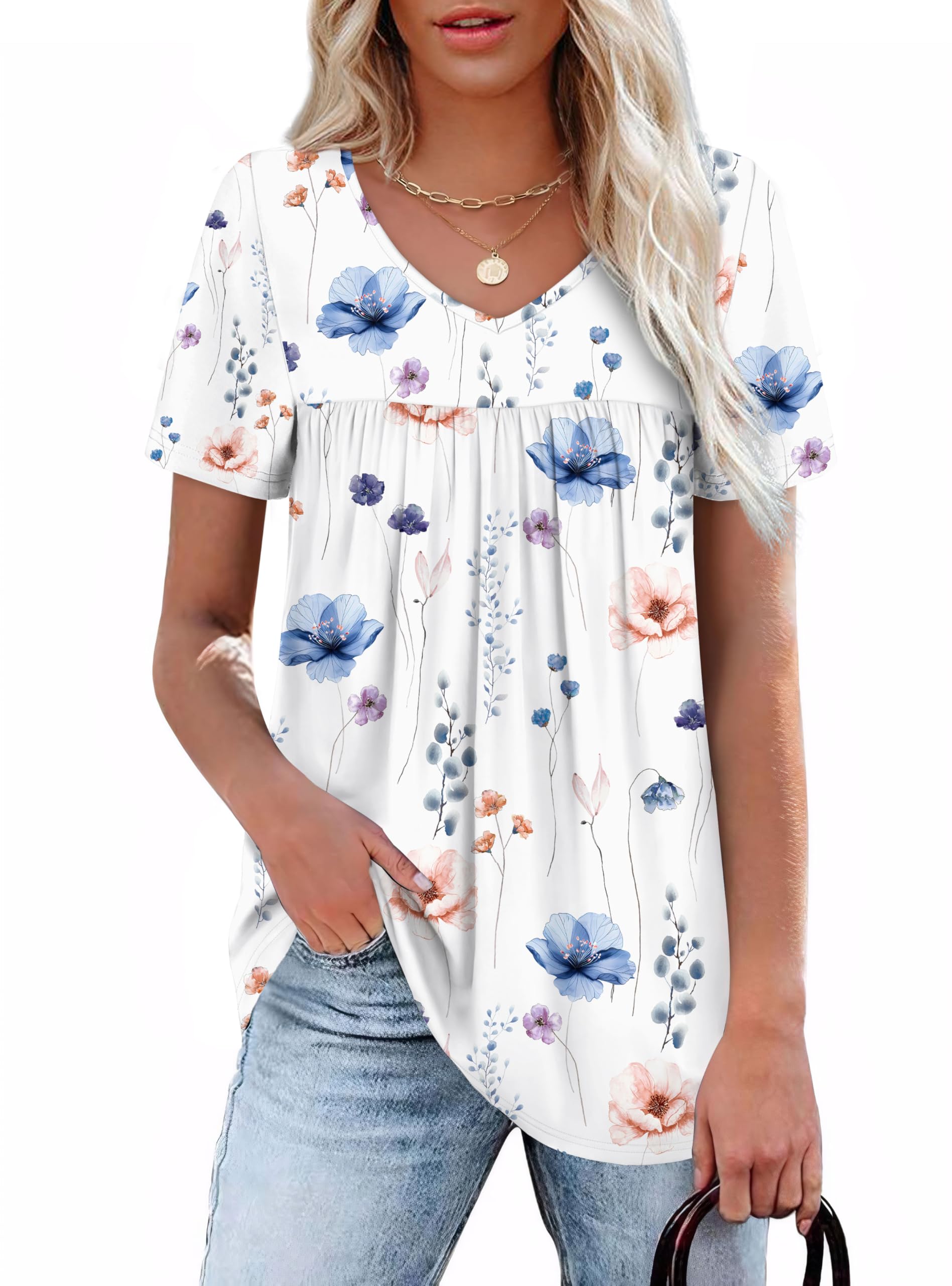 WEESO Womens Summer Tops 2025 Short Sleeve T Shirts