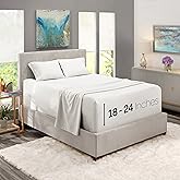 Nestl Twin XL Size Sheet Set, 4 Piece Extra Deep Pocket (18-24 inches), Microfiber, Hotel Luxury, Soft, Breathable, Wrinkle-Free, Easy to Care, White