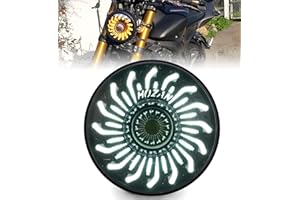 HENGTUAOTO 5-3/4" LED headlight with White/Amber chrysanthemum petal DRL Compatible with Sportster Iron 883 SuperLow XL883 XL1200,Softail Springer, Dyna Street Bob Low Rider