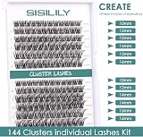 SISILILY Individual Lashes 144 Clusters C D Curl 10-16mm DIY Lashes view 2