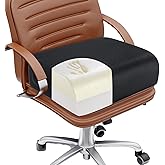 ROYALAY Thickened Booster Chair Cushions, Seat Cushions for Office Chairs for Long Sitting, Memory Foam Seat Cushion with Carry Handle for Trucks, Car, Office Chair, Home, Wheelchair(17x18x6,Black)