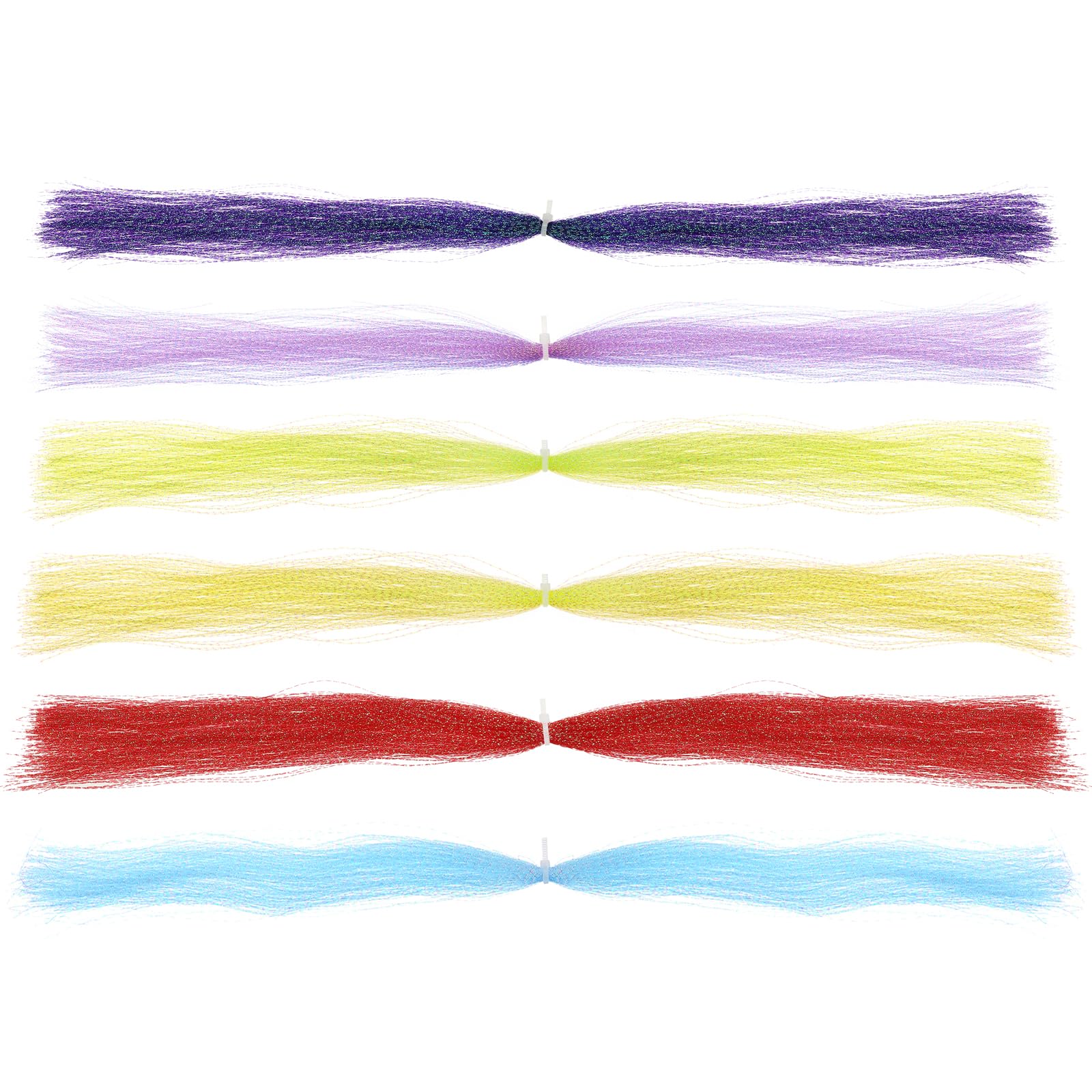 PATIKIL Crystal Flash Fly Fishing Line Fly Tying Material, 6Pcs 250 Strands Dry Flies Decorating Accessories for Making Fishing Hook Lure Flies 6 Colors
