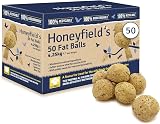 Honeyfield's Suet Balls for Wild Birds 50 Pack High Energy Fat Balls