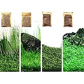 4 in 1 Aquarium Plant S.e.e.ds, no Artificial Plastic Plant, Live Grass for Fish Tank, fit All Substrate (0.36ozTiny+0.36oz Long+0.36oz Short+0.36oz Big Dual) ZQV-003