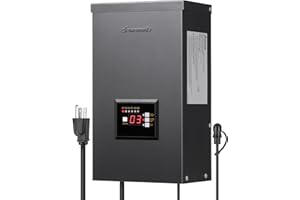 DEWENWILS 600W Low Voltage Landscape Transformer, 6 Independent Outputs, Outdoor Waterproof 12 Volt Transformer with Photocell & Timer, 120V to 12V/14V AC, Multi Zone Landscape Lighting Transformer…