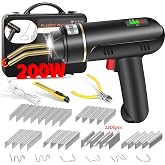 200W Cordless Plastic Welder,Plastic Welding Kit with 1200PCS Hot Stapler | Black,USB Rechargeable Plastic Welder Gun with 5000mAh Battery,Plastic Weld Bumper Repair Kit for Most Plastic Repair
