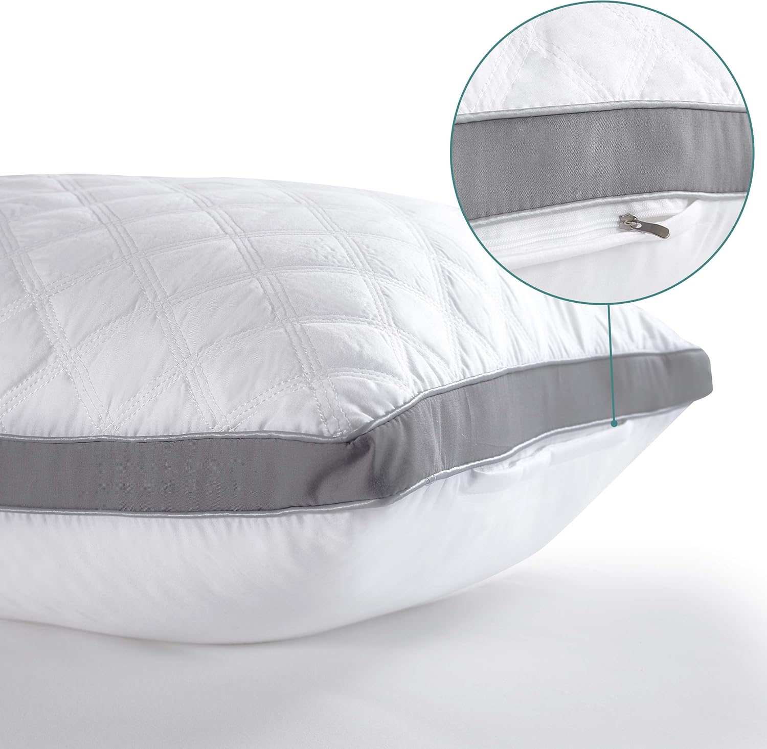Oubonun Premium Adjustable Loft Quilted Body Pillows - Hypoallergenic Fluffy Pillow - Quality Plush Pillow - Down Alternative Pillow - Head Support Pillow - 21"x54": Home & Kitchen
