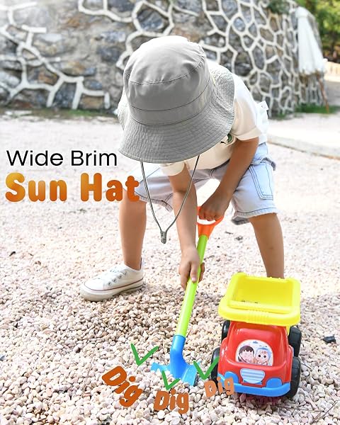 FURTALK BABY TODDLER SUN HAT KIDS BUCKET HAT UPF50+ UV ADJUSTABLE LIGHTWEIGHT BREATHABLE FOR OUTDOOR ACTIVITIES