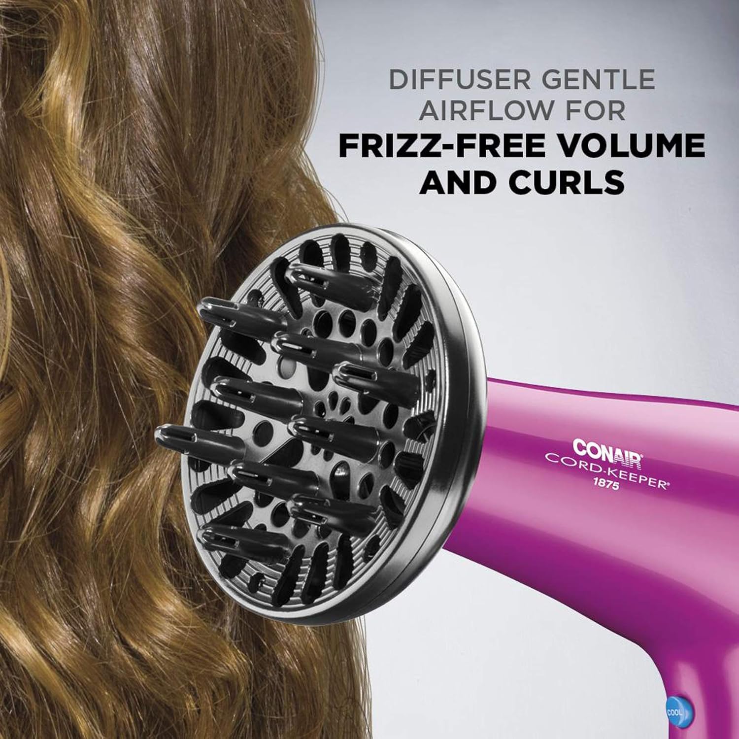 Conair 1875 Watt Cord-Keeper Hair Dryer; Pink: Beauty