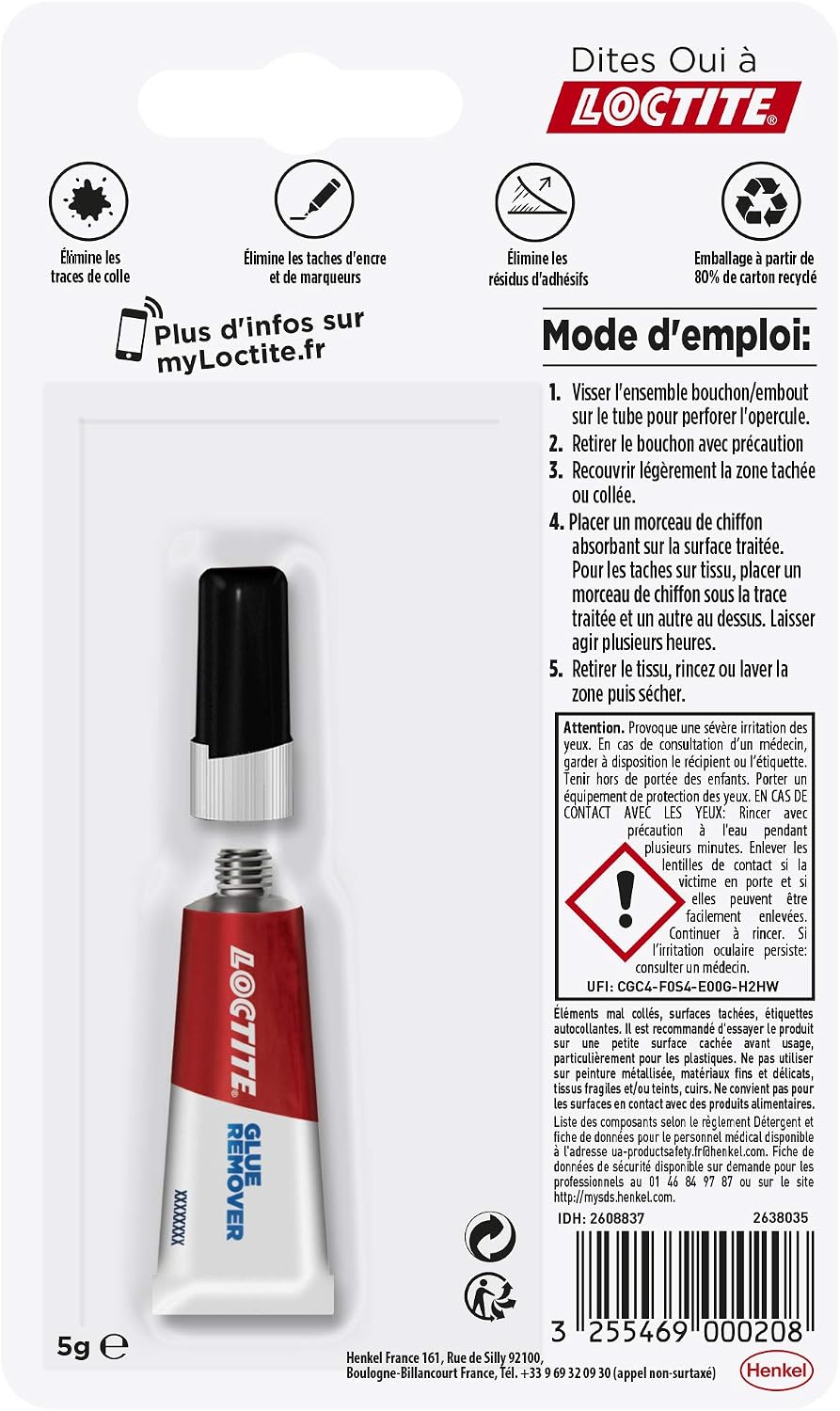 Loctite - Detach Glue Remover - 5 g, Clear/Transparent - Image 3
