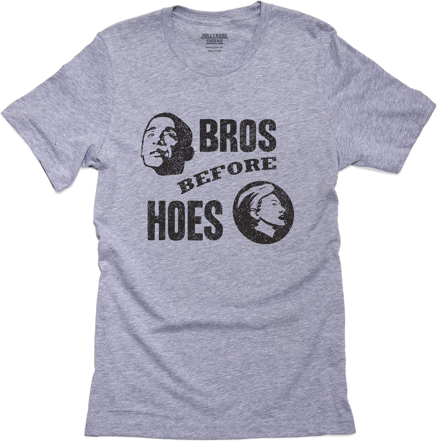 Bros Before Hoes Funny Political Mens Cotton TShirt Clothing