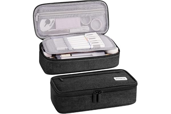 WEMATE Pencil Case, Large Storage Organizer, Makeup Bag, Teacher Must - have, Big Pencil Pouch, Marker Case for College