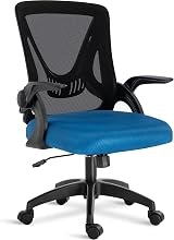 Blisswood Office Desk Chair Blue Black Mesh Chair 360° Tilt Lumbar Support view 9