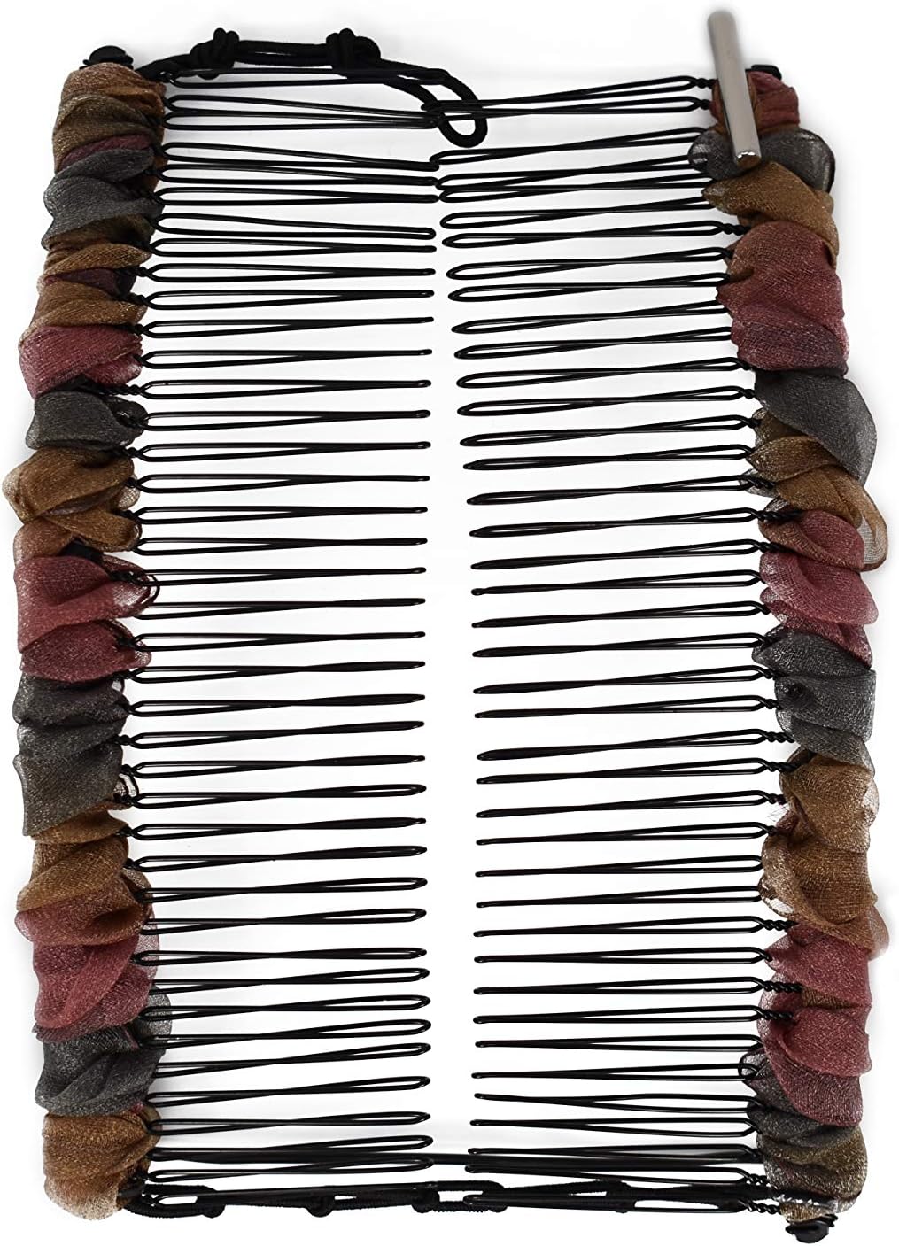Large Banana Clip for Thick Hair Women, Elastic Double Combs Make Great Hair Accessories for Kinky, Curly Ponytail, Mohawk, Bun (Large, Fall Foliage)