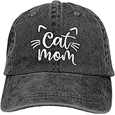 Waldeal Women's Cat Mom Baseball Cap, Washed Adjustable Cat Lover Hat