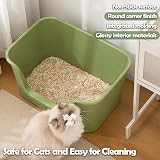 Vealind Cat Litter Tray High Sided Low Entry 45L x 36W x 22.5H cm view 4