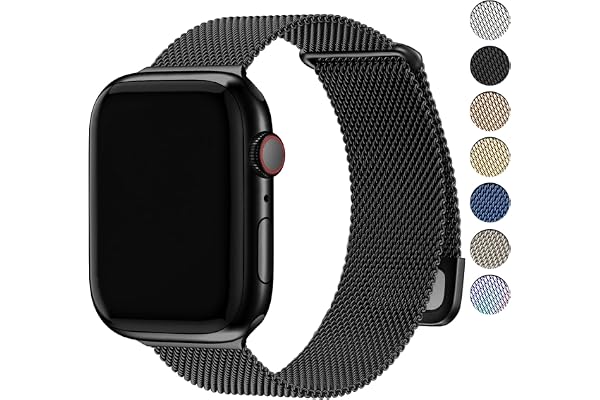 Fullmosa Compatible with Apple Watch Strap 49mm 46mm 45mm 44mm 42mm Women Men, Stainless Steel Milanese Loop Replacement Brac