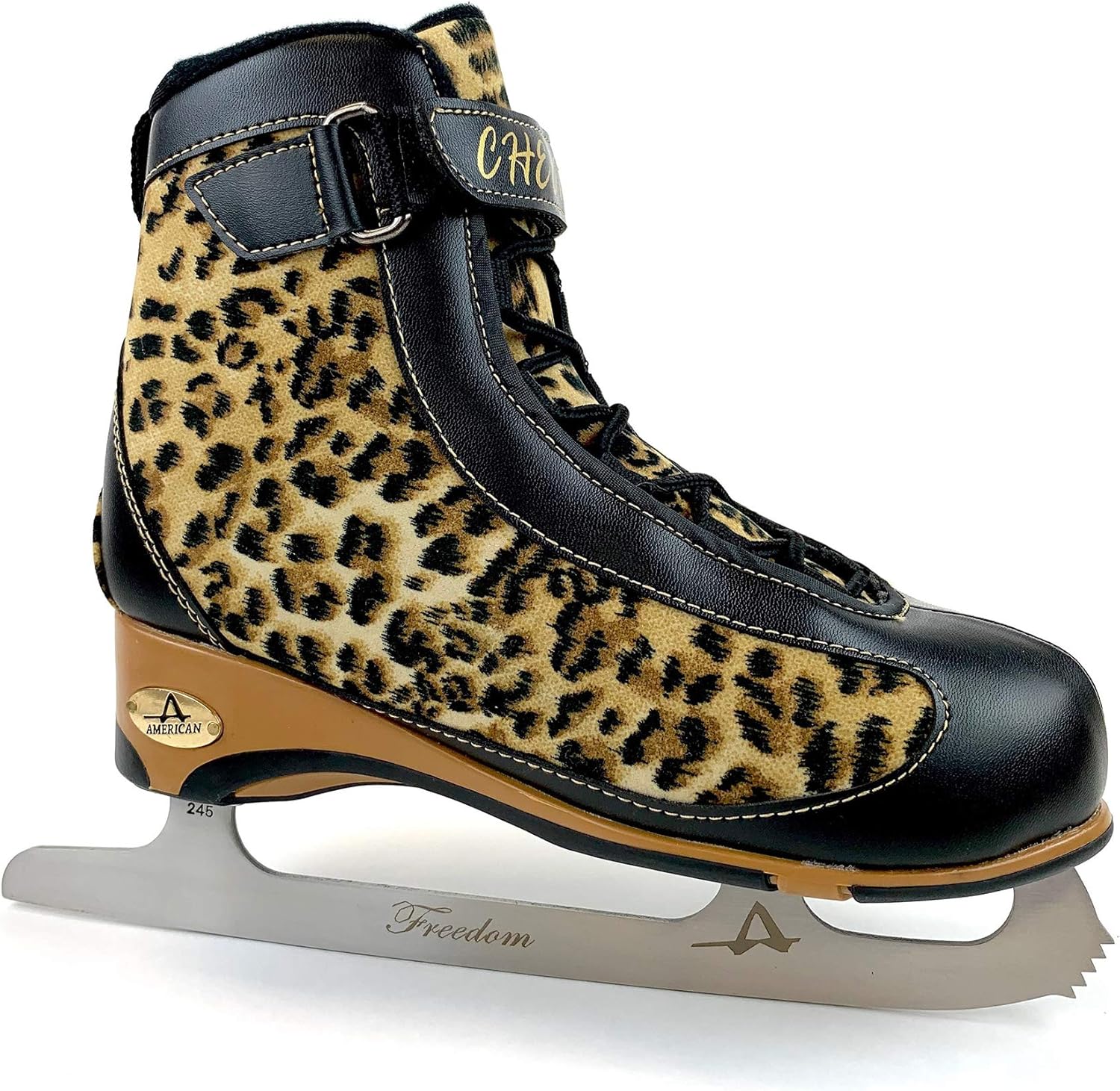 Women’s American Soft Boot Cheetah Figure Skate : Ice Skating Figure Skates : Sports & Outdoors