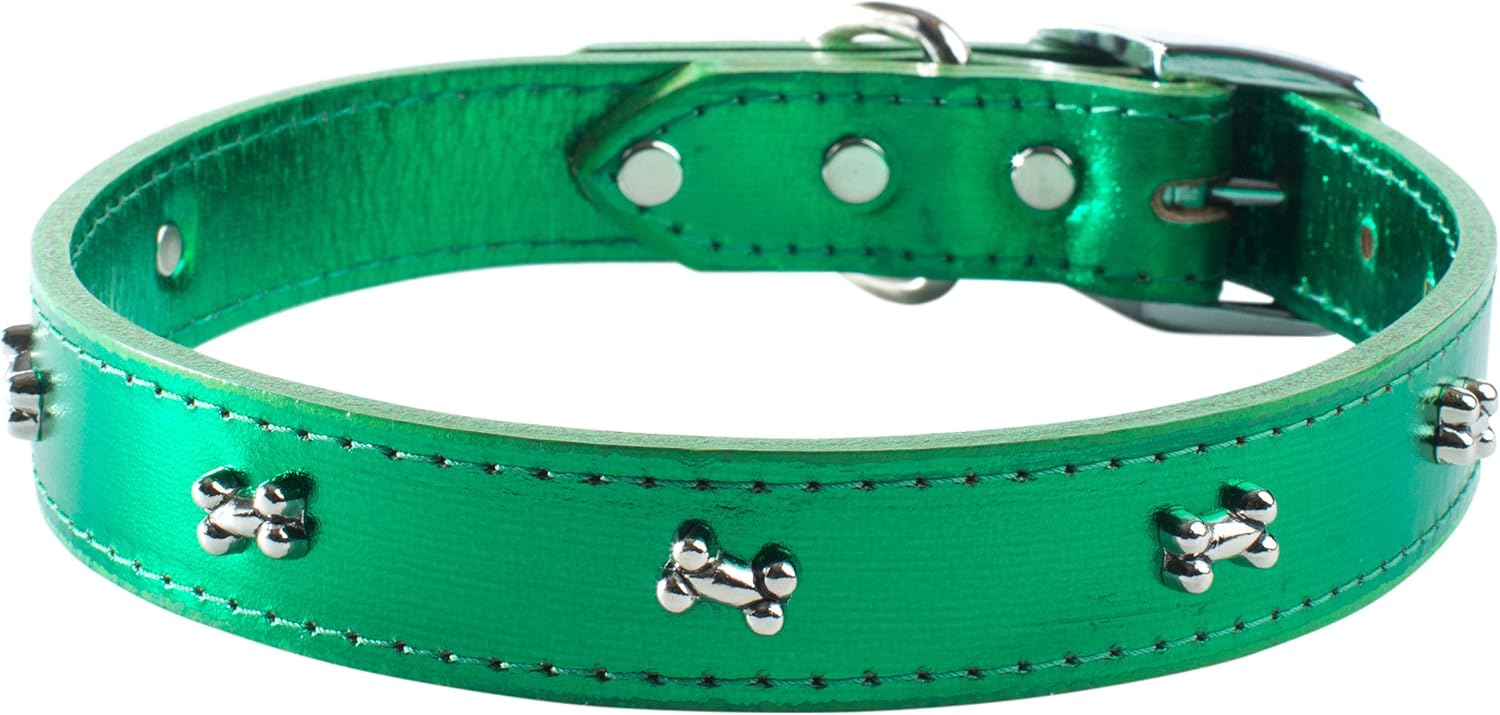 emerald green dog collar