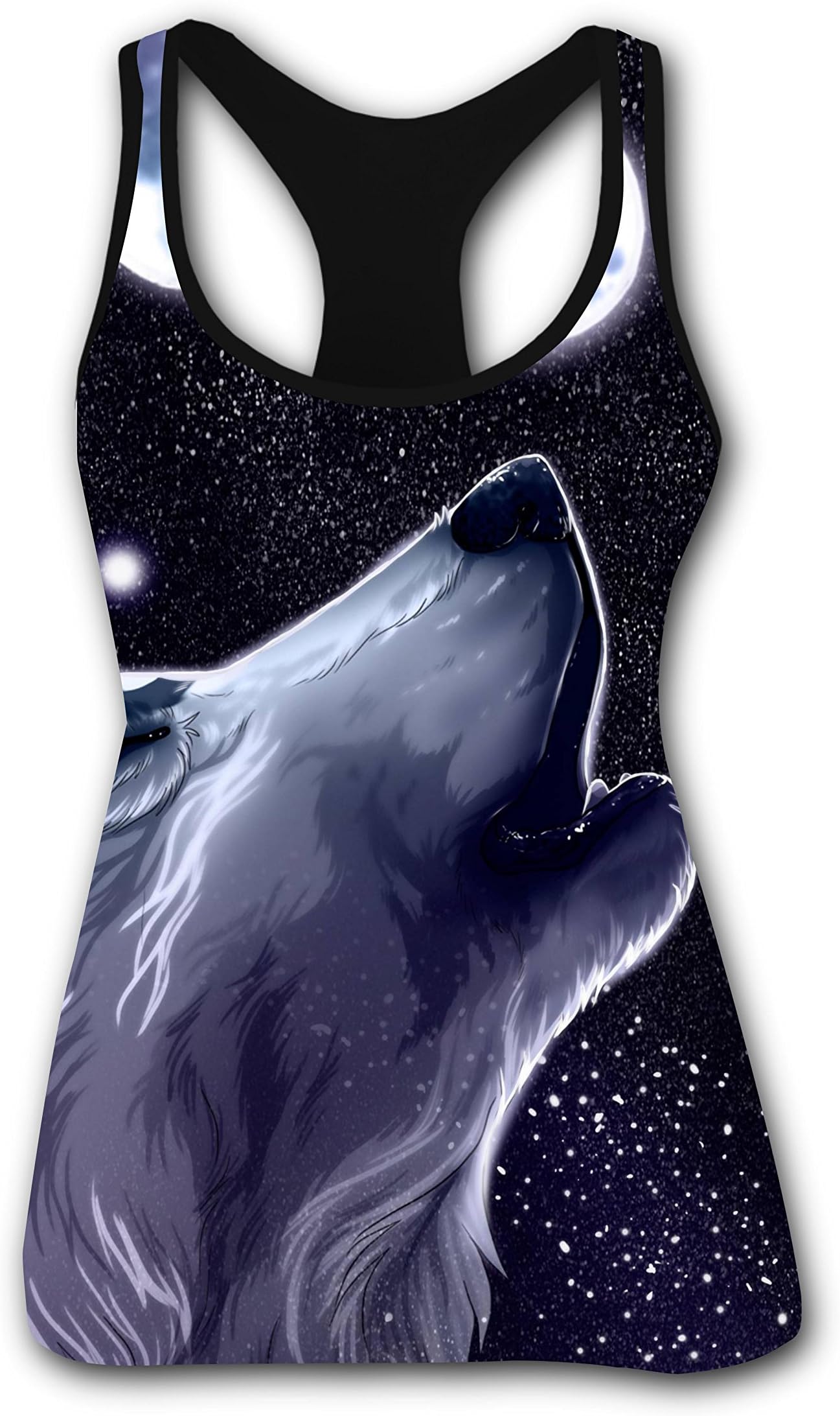 Wolf Sprite in Moon Night Custom Tank Top Camisole for Women