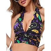 Ovokcina Women Summer Going Out Halter Crop Tank Top