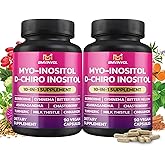 BMVINVOL 2 Pack Inositol Supplement-Myo-Inositol and D-Chiro Inositol Ideal 40:1 Ratio - Plus Berberine, Cinnamon, Ashwagandha+5 More-60 Day Supply