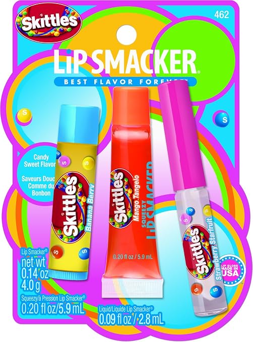Lip Smacker Skittles Lip Gloss Trio Collection, 3 Count Amazon.co.uk