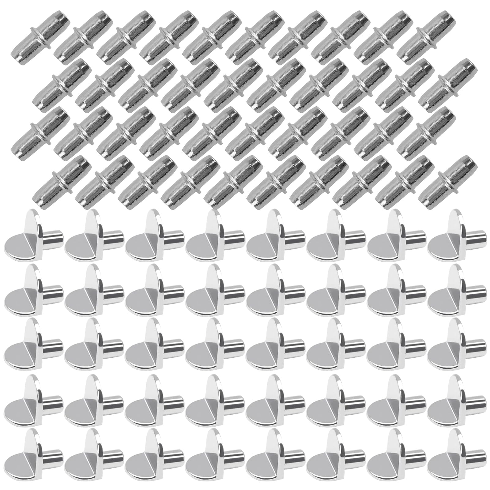 40 PCS L-Shaped Shelf Support Pegs, 40 Pcs Shelf Supports Pins 5mm Studs Push in Stainless Steel, Metal Shelf Pegs Shelf Pins for Kitchen Cabinets Wardrobe Furniture Shelves Wood Glass Shelf