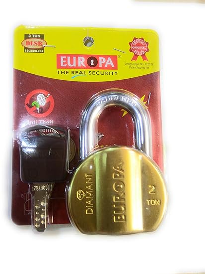 Europa L365 BM Stainless Steel Diamant Padlock (Metalic)
