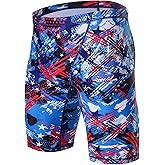 K898 Men's Square Leg Swimming Jammer Shorts UPF50+,Men Swimsuit Swim Jammers Fabric Shape Retention