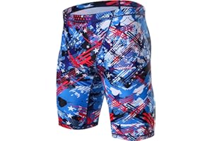 K898 Men's Square Leg Swimming Jammer Shorts UPF50+,Men Swimsuit Swim Jammers Fabric Shape Retention